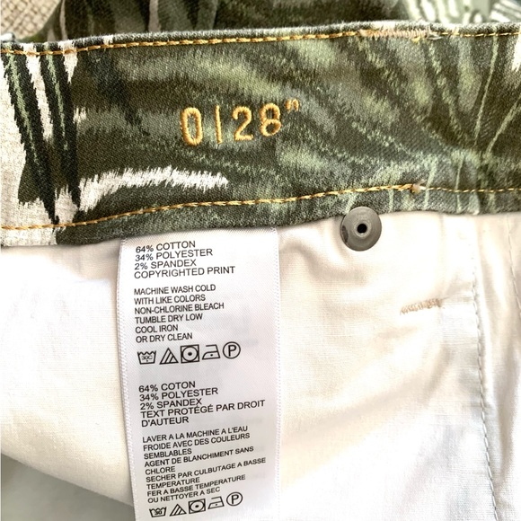 Tommy Bahama Safari Bliss high-rise ankle green leaf jeans size 0/28 - Picture 5 of 11